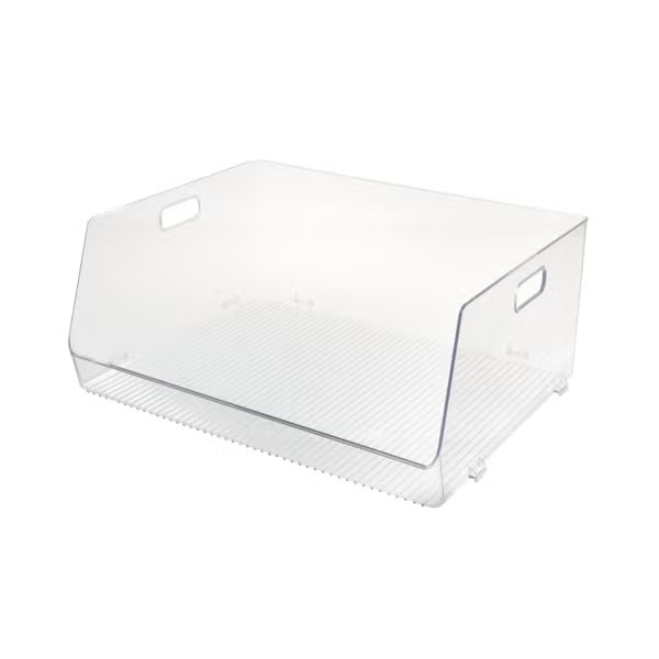 iDesign Extra Wide Linus Open Front Stacking Bin | The Container Store