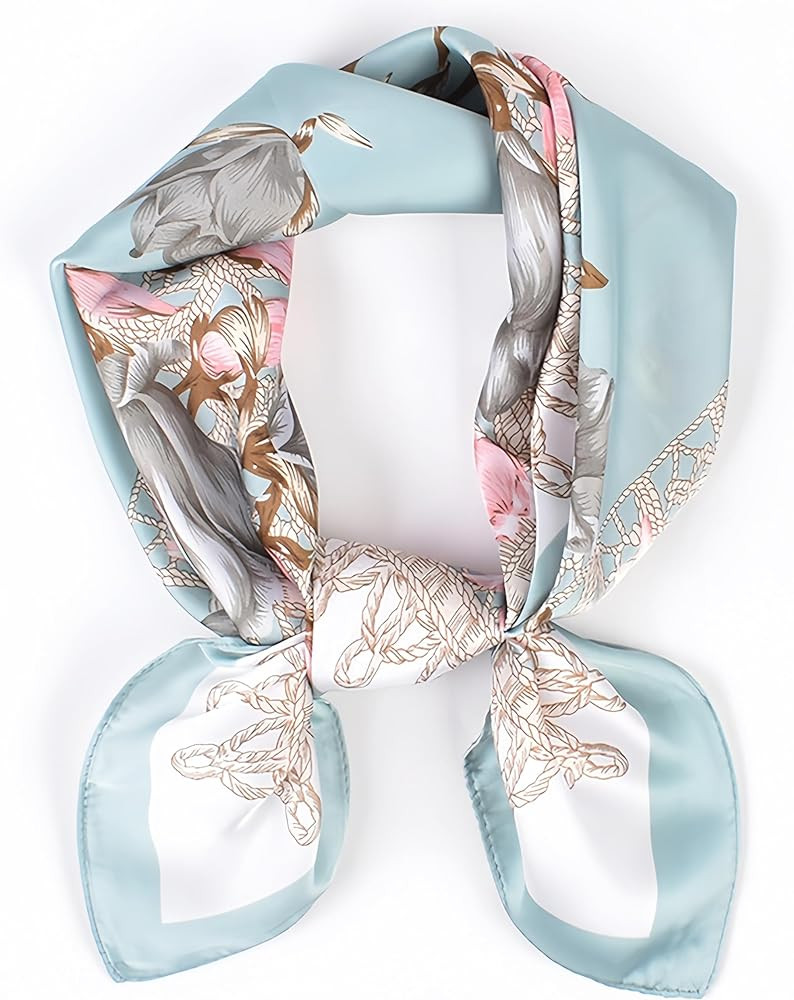 MINIDORA Satin Scarves for Women 27.5 × 27.5 inches Medium Square Elegant Silk Feeling Head Scar... | Amazon (US)