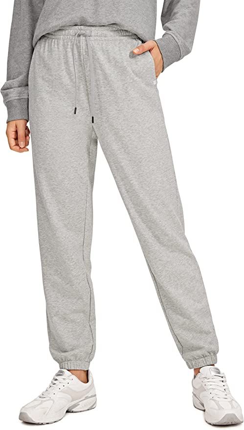 CRZ YOGA Cinch Bottom Sweatpants Women High Waisted, Thick Cotton Sweat Pants with Pockets Casual... | Amazon (US)