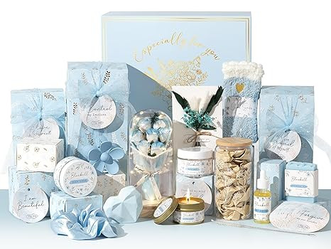 SPA Gift Basket for Women - 10 Pcs Self Care Kit with Preserved Rose & Affirmation Cards, Easter ... | Amazon (US)