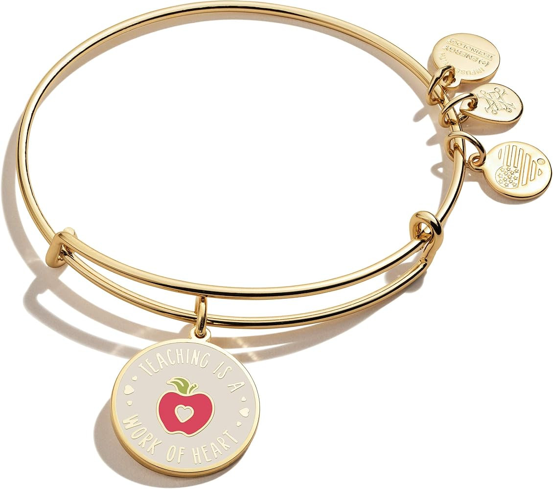 Alex and Ani Color Infusion Teacher Appreciation Shiny Gold One Size (A20EBTHSG) | Amazon (US)