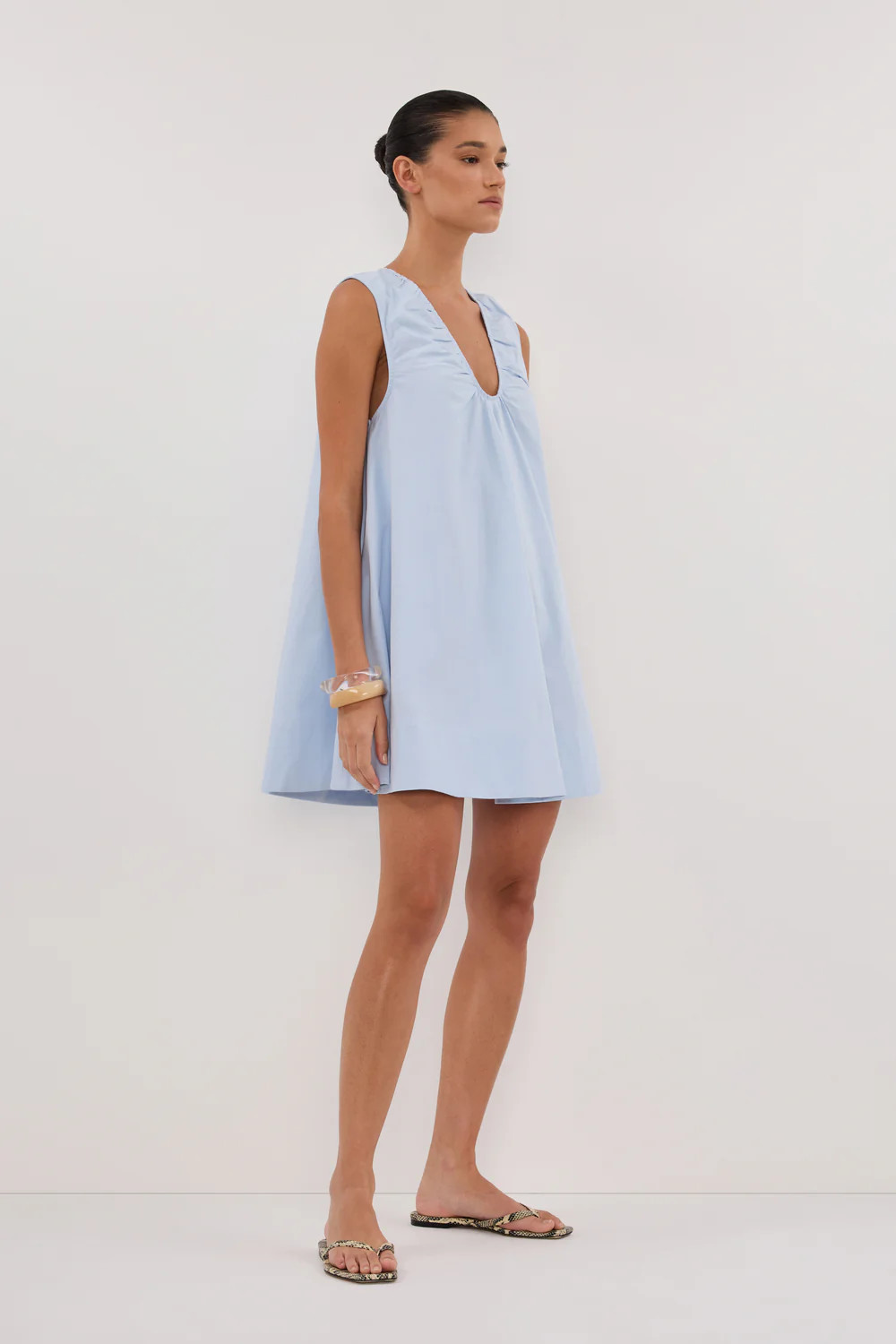 GABBY CORNFLOWER COTTON MINI DRESS | DISSH