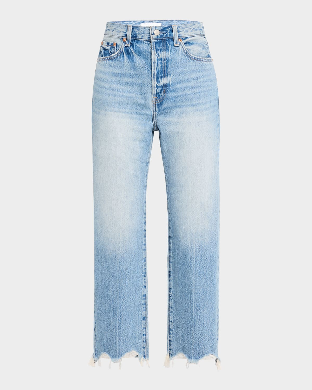 Cassie Super High-Rise Straight Crop Jeans | Neiman Marcus