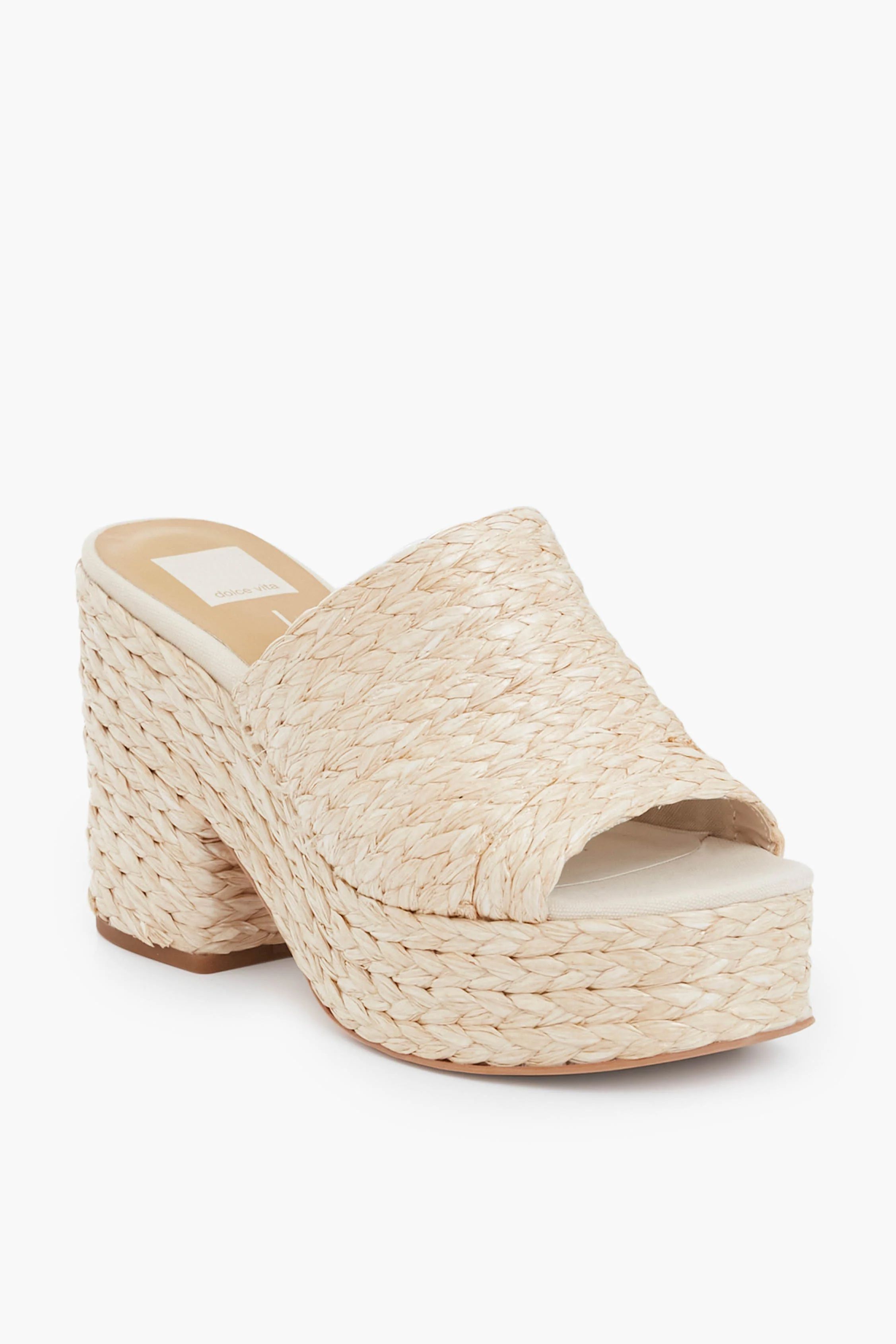 Natural Raffia Elora Platforms | Tuckernuck (US)