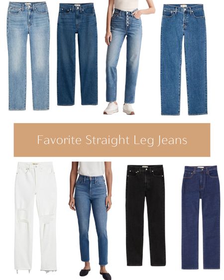 My favorite straight leg jeans and washes from Madewell and abercrombie  

#LTKstyletip #LTKunder100 #LTKFind