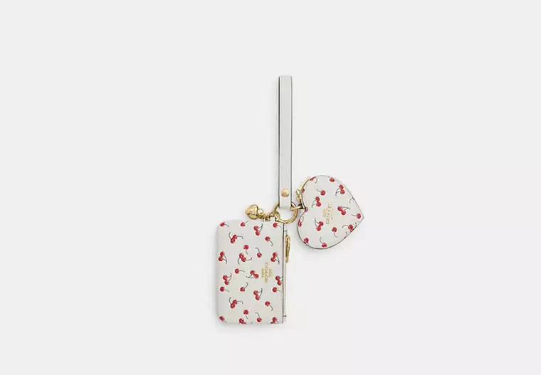 Wristlet And Heart Pouch With Cherry Print And Charm | Coach (US)