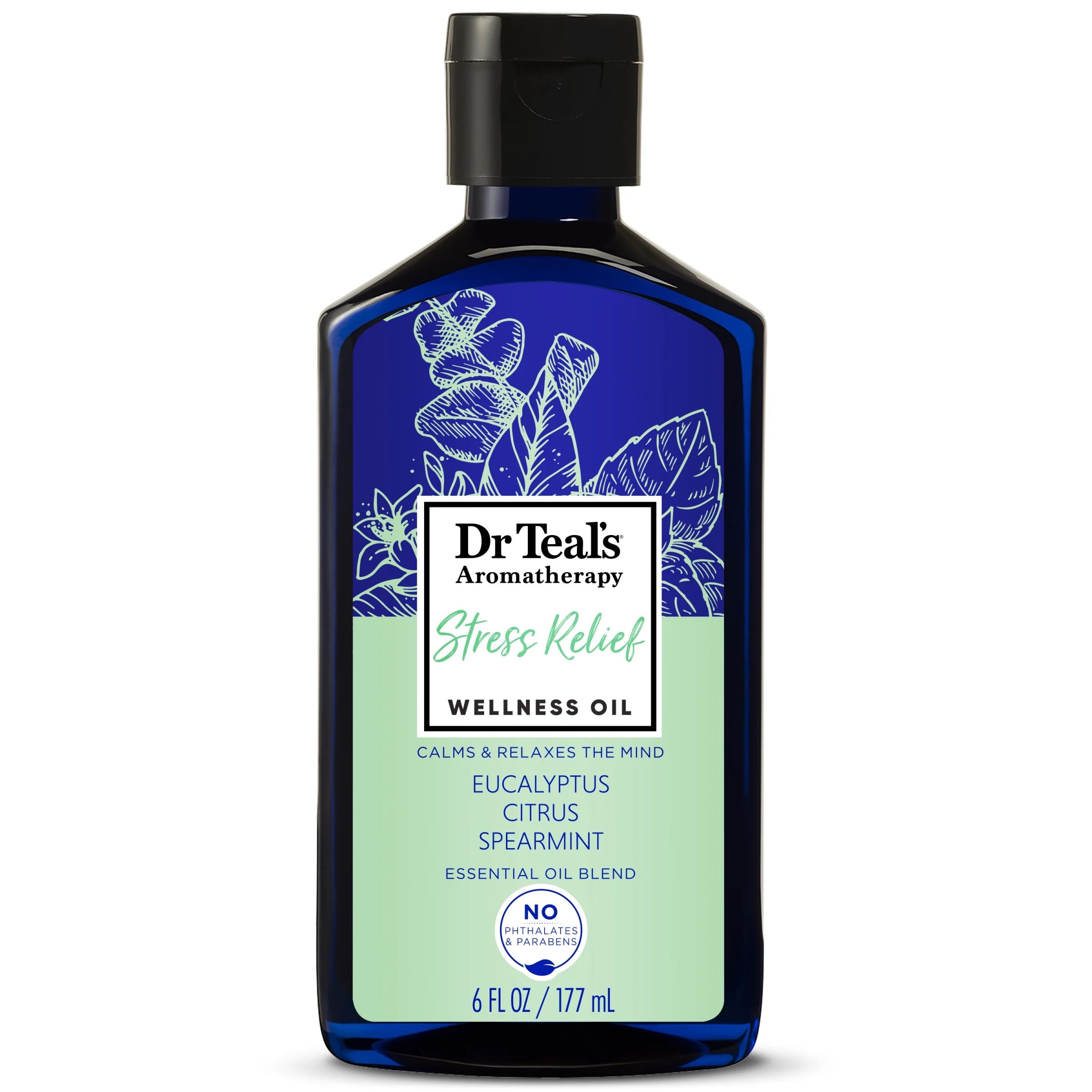 Dr Teal's Aromatherapy Stress Relief  Wellness Oil with Eucalyptus & Citrus, 6 fl oz | Walmart (US)