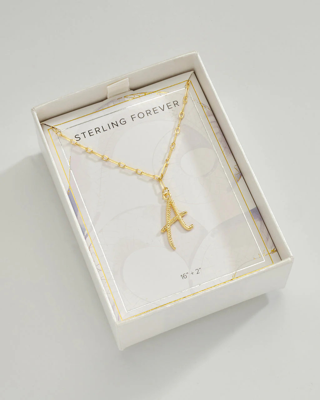 Textured Initial Charm Necklace | Sterling Forever