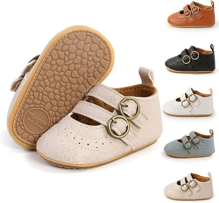 Infant Baby Girls Soft Sole Bowknot Princess Wedding Dress Mary Jane Flats Prewalker Newborn Ligh... | Amazon (US)