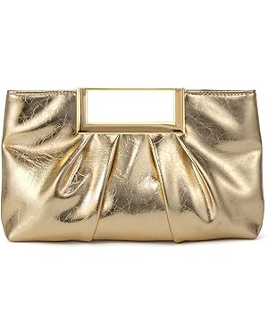 CARIEDO Evening Clutch Bag Bright Color PU Leather Formal Handbag Suitable for Wedding Prom Black... | Amazon (US)