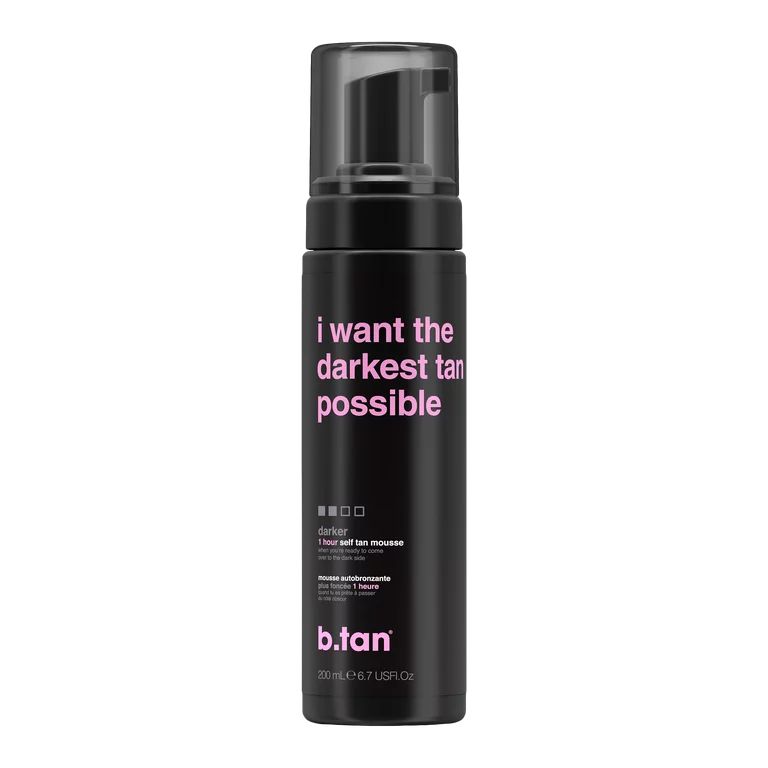 B.Tan Darkest Tan Possible, Sunless Tanning Mousse, 6.7 oz | Walmart (US)