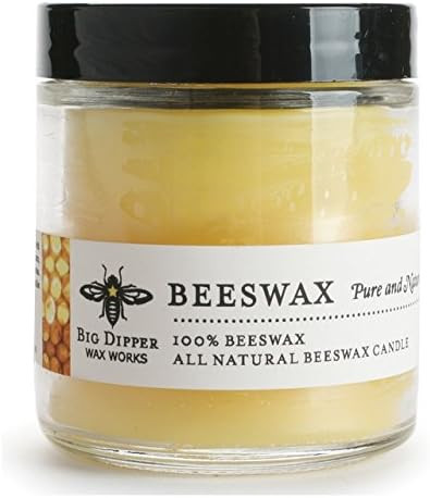 3.2 oz. Unscented Beeswax Apothecary Glass - Big Dipper Wax Works (Beeswax) | Amazon (US)