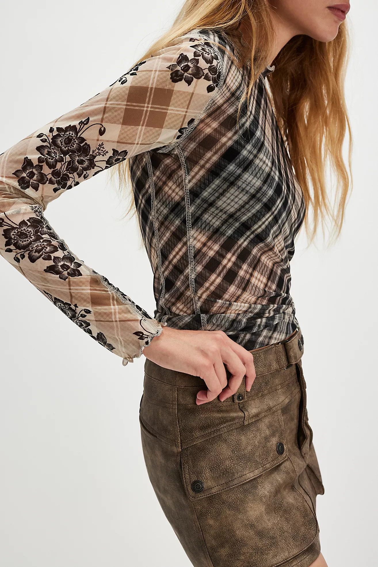 We The Free Chloe Printed Mesh Top | Free People (Global - UK&FR Excluded)