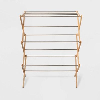 Rubber Wood and Stainless Steel Drying Rack - Room Essentials™ | Target