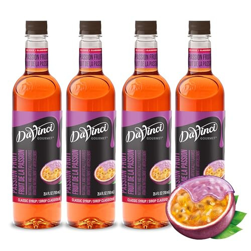 DaVinci Gourmet Classic Passion Fruit Syrup, 25.4 Fluid Ounces (Pack of 4) | Amazon (US)