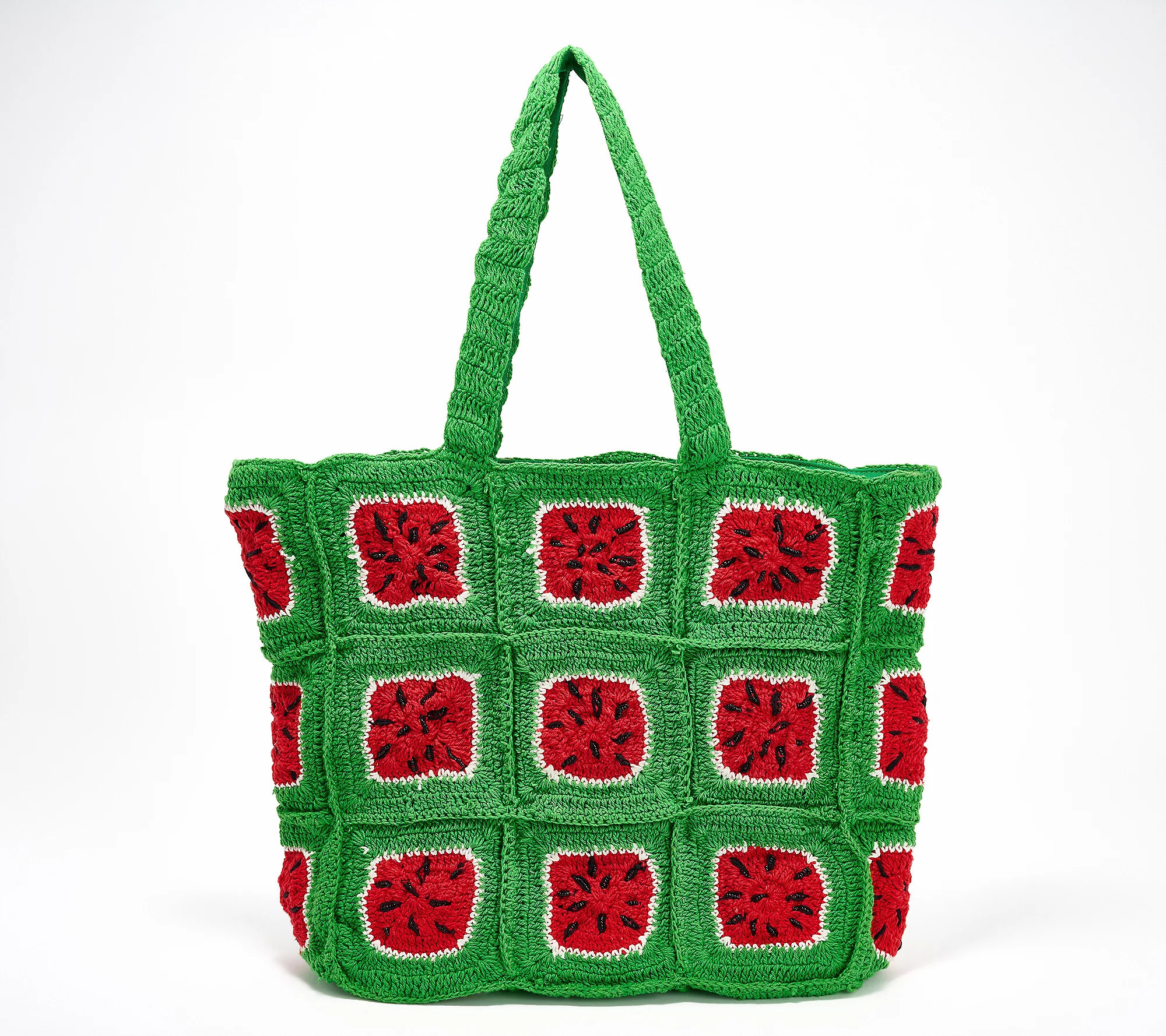America & Beyond Embellished & Crocheted Zip Top Tote | QVC