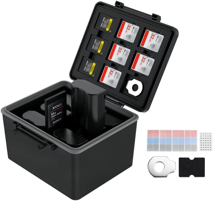 LP-E6 EN-EL15C NP-W235 FZ100 Camera Battery and Memory Card Case with Labels,DSLR SLR Battery Org... | Amazon (US)