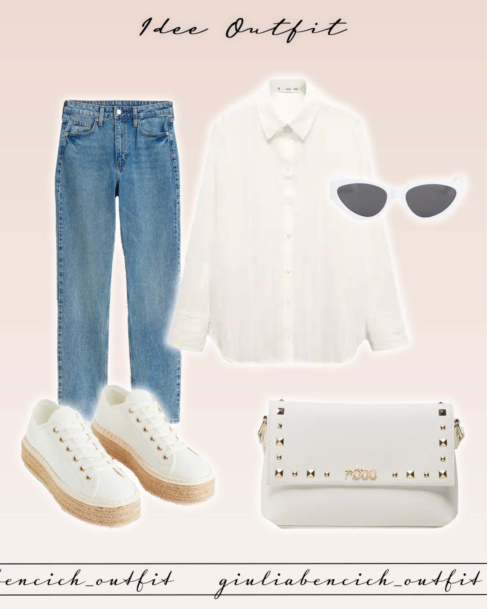 Outfit casual // Outfit comodo // Camicia bianca // Jeans // Borsa bianca // Occhiali da sole bianchi // Scarpe comode // Espadrillas 

#LTKFind #LTKunder50 #LTKeurope
