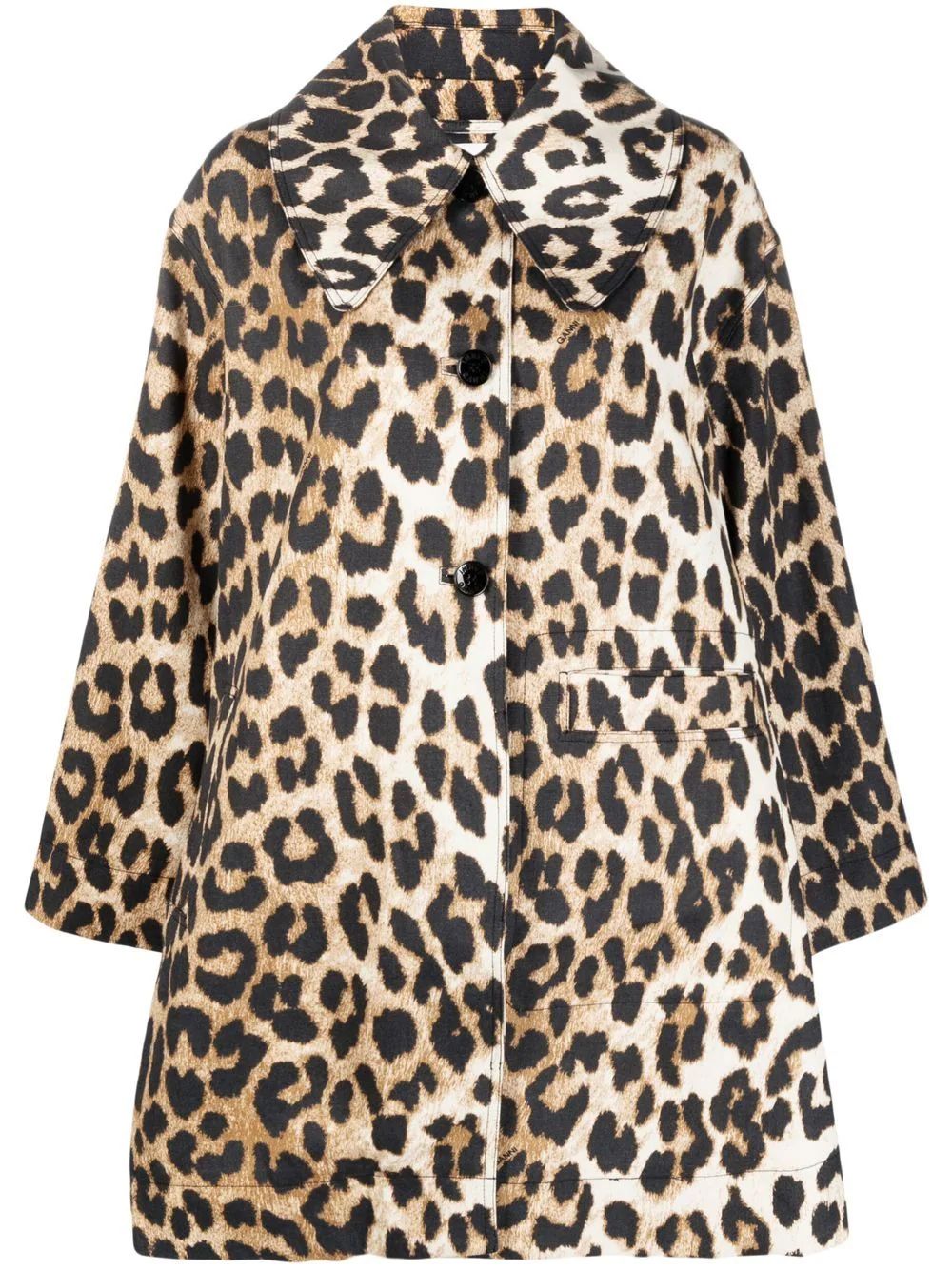 leopard-print single-breasted coat | Farfetch Global