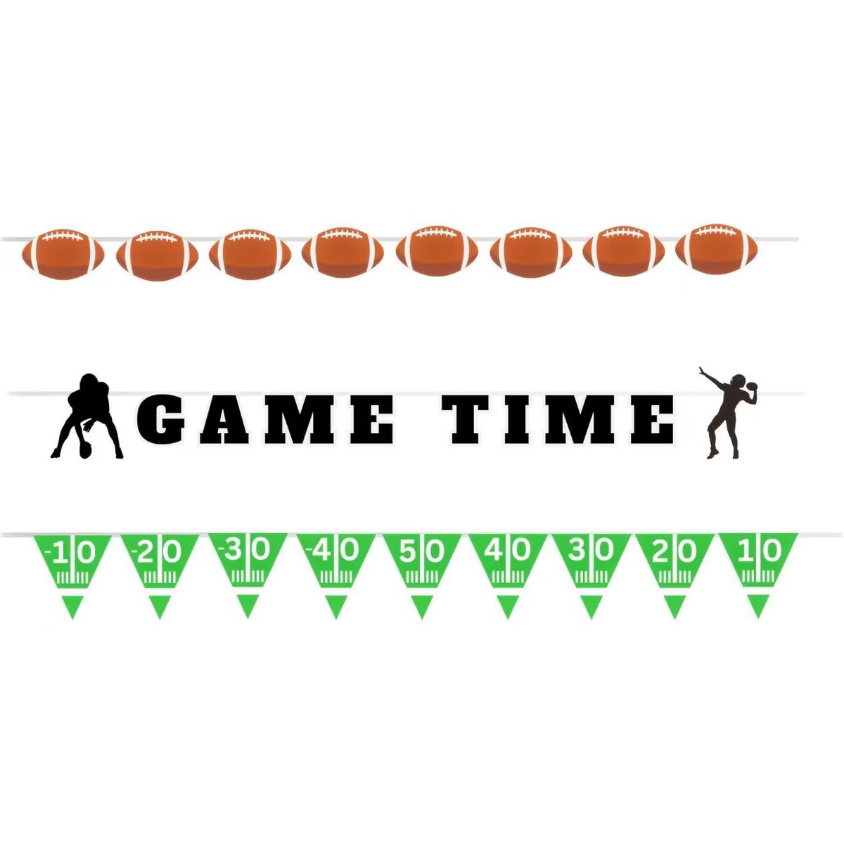 4E's Novelty 3 Football Garland Banners (9 Ft) for Football Party Decorations - Ideal for Footbal... | Target