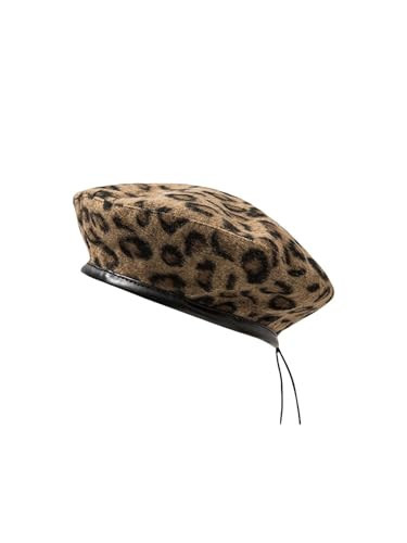 WDIRARA Women's Leopard Pattern Beret Hat Fashion Caps French Hats Multicolor One-Size | Amazon (US)