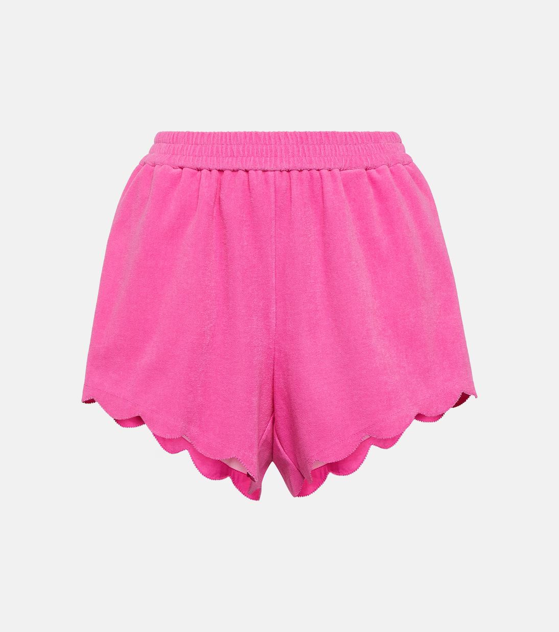 Scalloped high-rise cotton blend shorts | Mytheresa (US/CA)