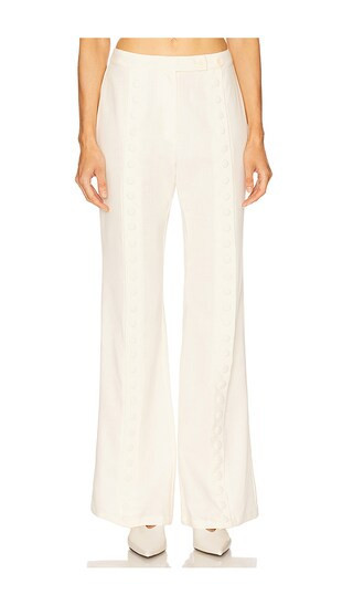 YLLW THE LABEL Fabio Snap Trouser in Cream. - size S | Revolve Clothing (Global)
