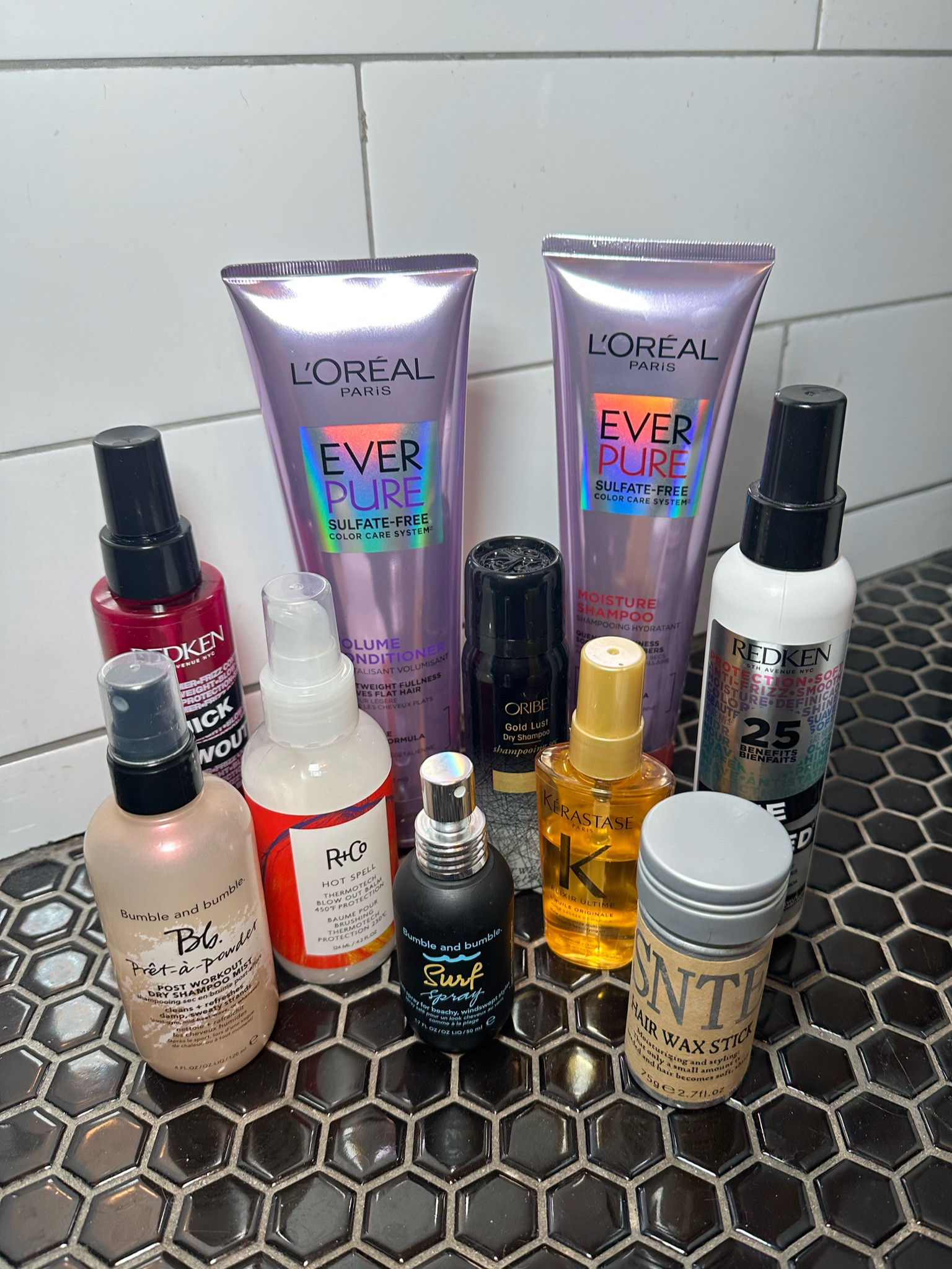 My constant hair repurchases!! Would you guys like a video of my favorite shampoos and conditioners?! Not pictured because I’m at my boyfriends house is my K18 🥵 definitely imagine it’s there because that is a game changer once a week! 🙌🏻

#LTKstyletip #LTKbeauty