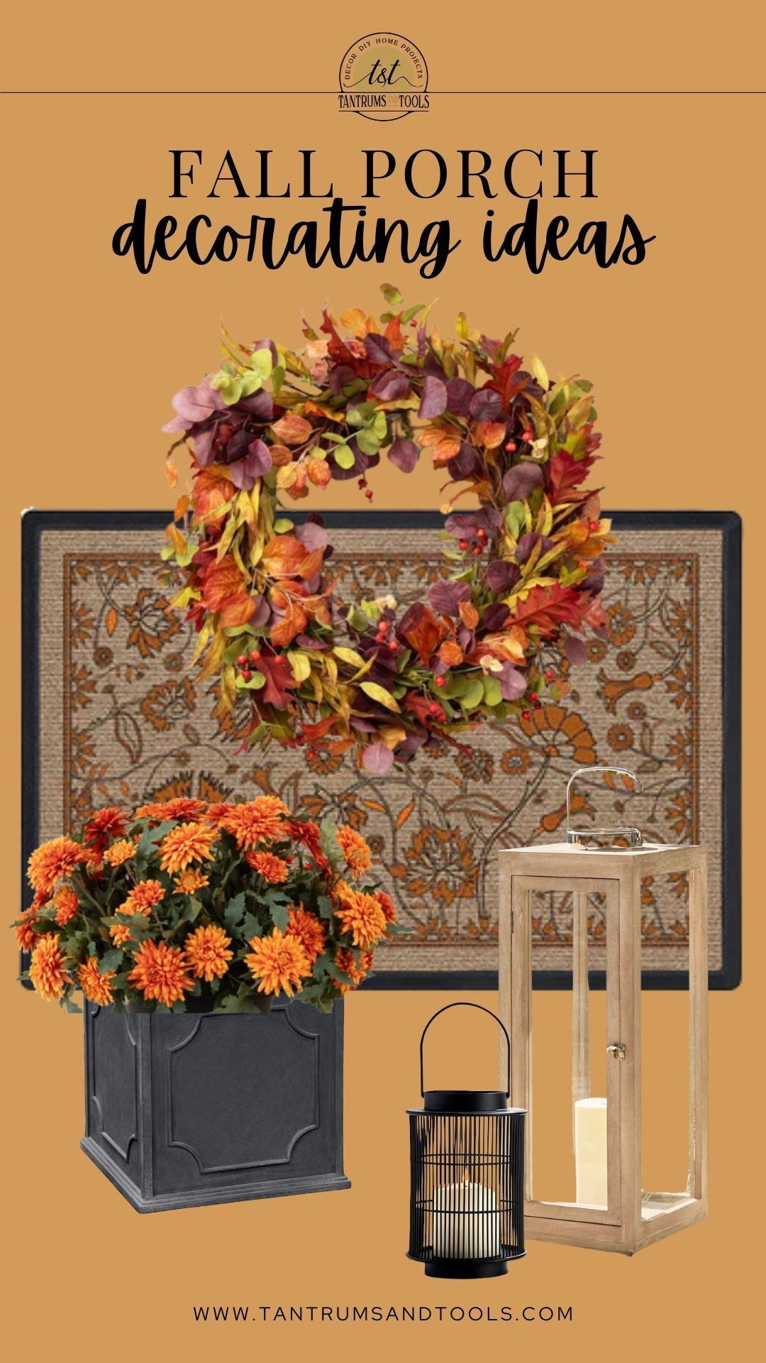 It’s all about mums, lanterns, a front door wreath, and the right doormat to create the perfect fall front porch.

Head to the blog for all the ideas and inspiration on how to decorate a fall front porch: https://tantrumsandtools.com/fall-front-porch-decor/ 

Patio Decor, Porch Decor, door mat, layered doormat, Rugs, Ruggable, Pottery Barn, Etsy, Autumn Leaves, Jute, Outdoor Rug, Fall Home Decor, outdoor furniture, outdoor lanterns, porch lantern, solar lantern, Fall Porch, Fall Wreath, Fall Home Decor, Autumn, Burnt Orange, Jewel Tones, Farmhouse, Cottage, Cozy Home Decor 

 #LTKSeasonal #LTKHome #LTKStyleTip