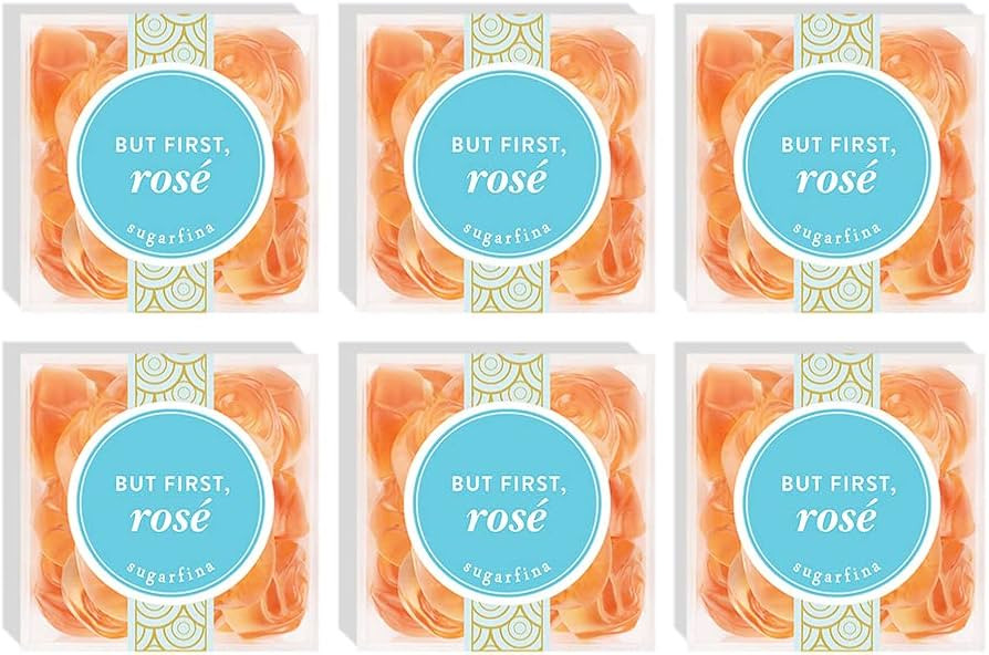 Sugarfina But First, Rose Roses Small Candy Cube Gummies, 3.9oz, 6 Count | Amazon (US)