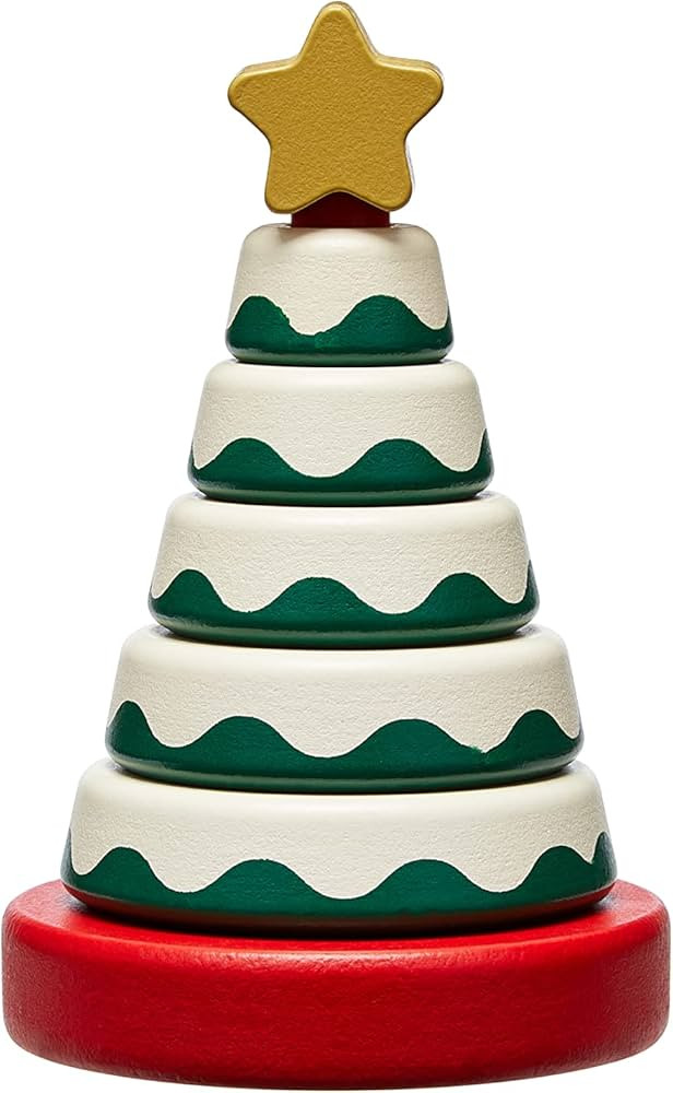 Pearhead Christmas Tree Stack Toy - Holiday Nursery Décor and Stacking Rings for Baby | Amazon (US)