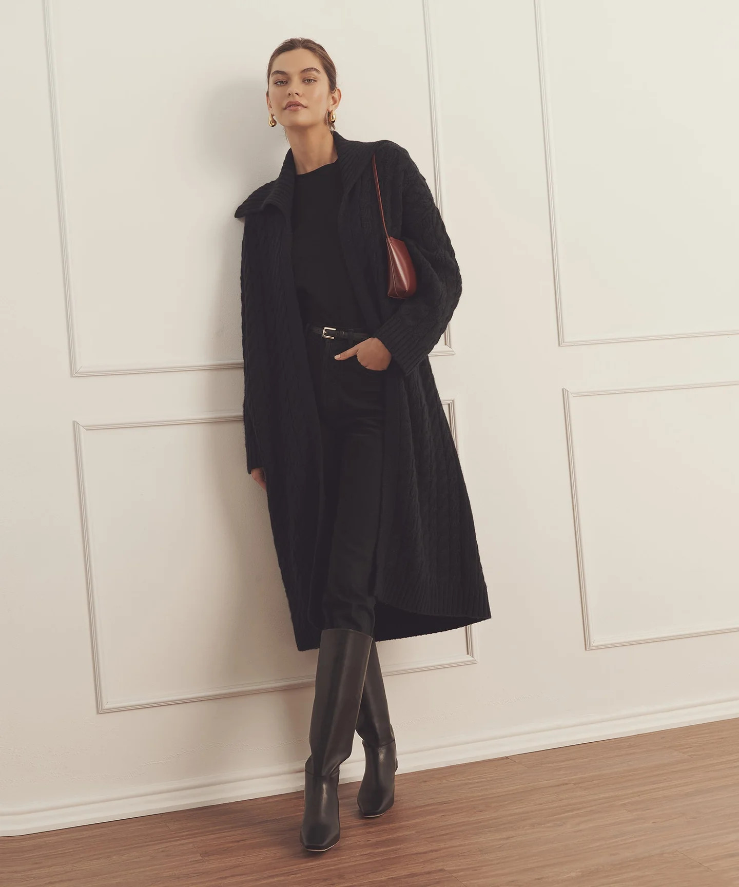 Super Luxe Cashmere Cable Sweater Coat | NAADAM