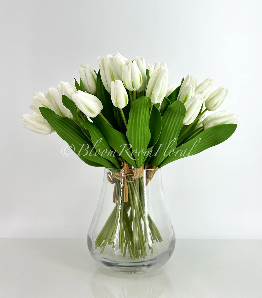 7 Stems White Real Touch Tulips Artificial Flower, Realistic High-quality Artificial Kitchen/wedd... | Etsy (US)