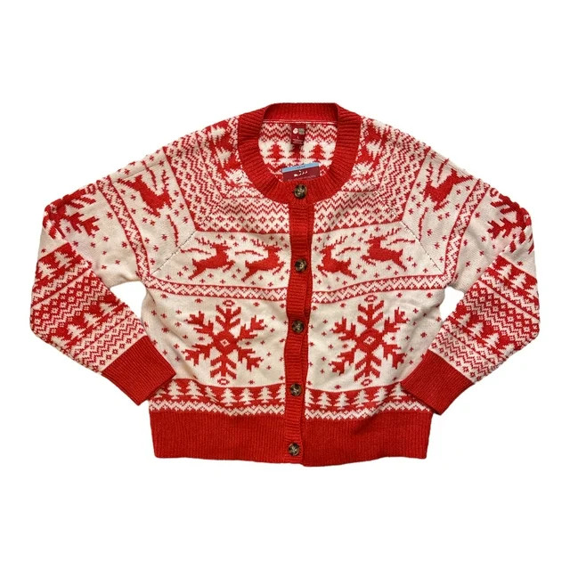 Dec. 25th Women's Holiday Knit Button-Down Cardigan Sweater (Red, XL) | Walmart (US)