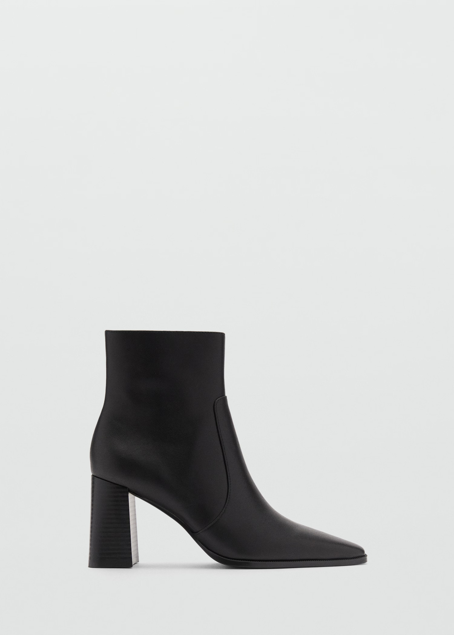Lederstiefelette mit Absatz - Damen | MANGO Österreich | Mango EU