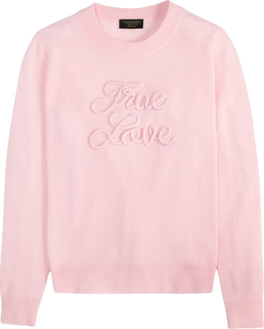 Women's 100% Cashmere Love Embroidered Sweater, Macy's Exclusive | Macy's