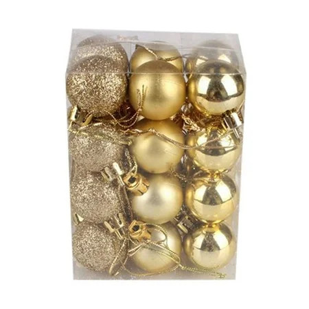 Gold Christmas Ball Ornaments 24pcs Small Shatterproof Christmas Tree Balls for Xmas Tree Decoration | Walmart (US)