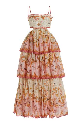 Laurel Tiered Cotton-Silk Midi Dress | Moda Operandi (Global)
