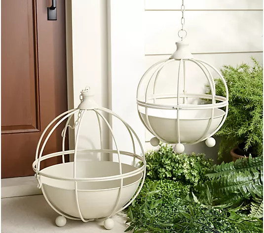 Make Your Selection: Garden Reflections Set of 2 Domed Metal Plant Cages | QVC