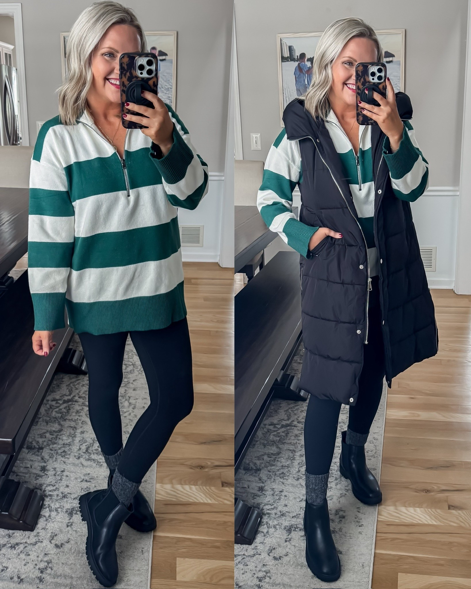 I am loving this rugby striped quarter zip sweater and will definitely be grabbing it in more colors  

#LTKHoliday #LTKSeasonal #LTKFindsUnder50