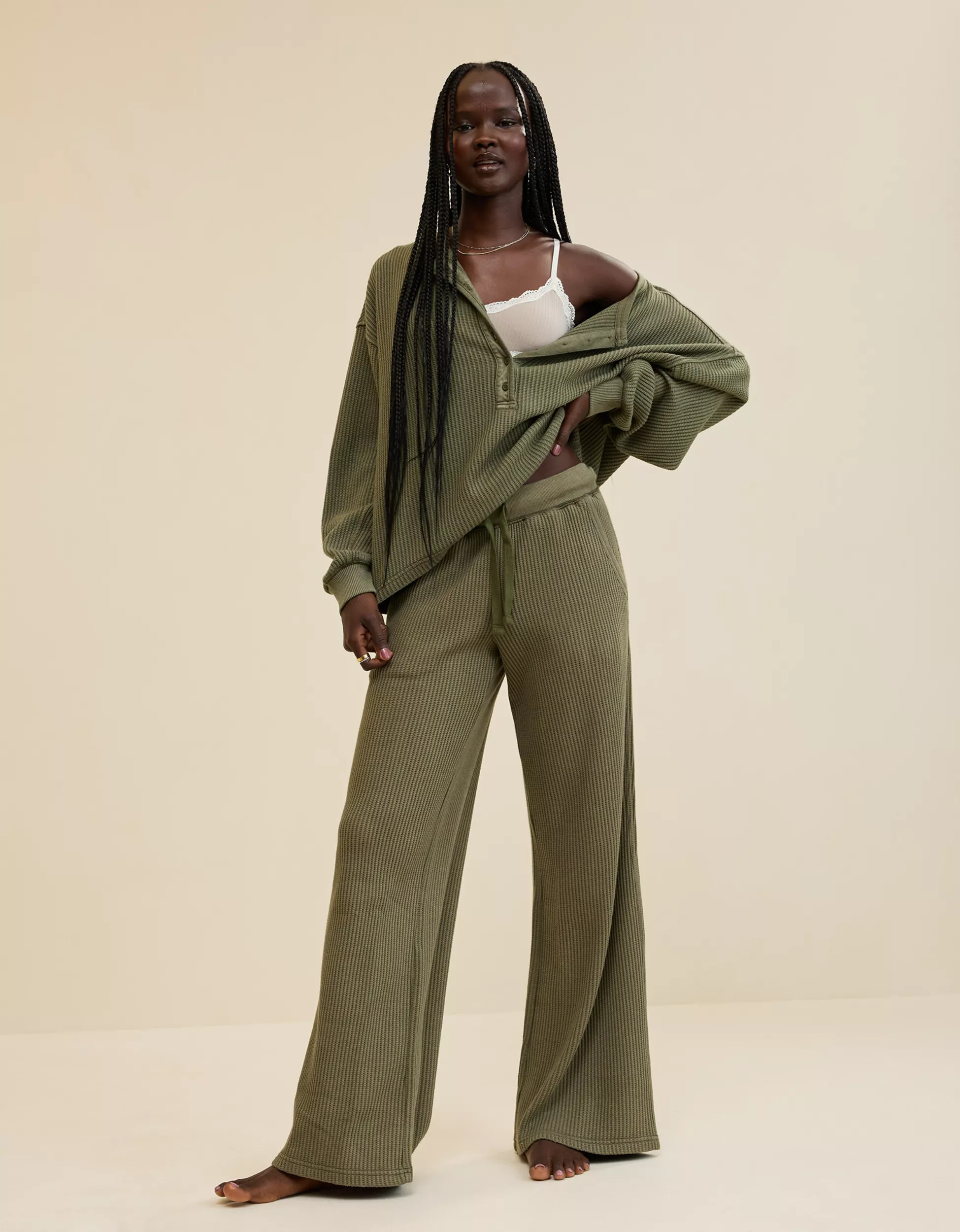 Aerie Waffle Trouser | Aerie
