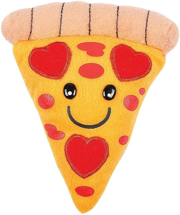 Fun Express Plush Pizza Slices with Cards - Set of 12 - Pizza Party Favors and Valentine's Day Ex... | Amazon (US)
