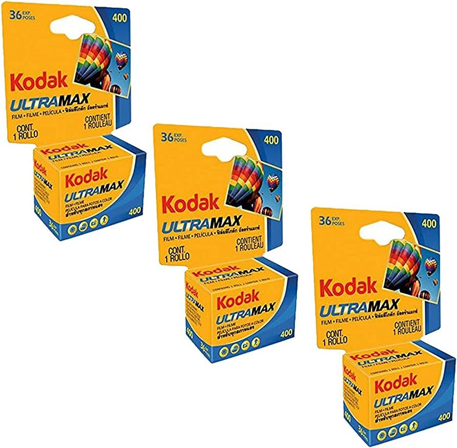 Kodak Ultramax 400 Color Print Film 36 Exp. 35mm DX 400 135-36 (108 Pics) (Pack of 3), Basic | Amazon (US)
