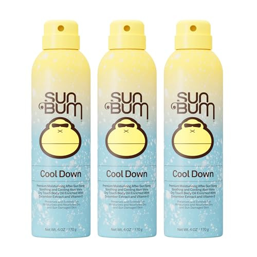 Sun Bum Cool Down Aloe Vera Spray - Vegan After Sun Care to Soothe and Hydrate Sunburn - 6 oz (3 pack) | Amazon (US)