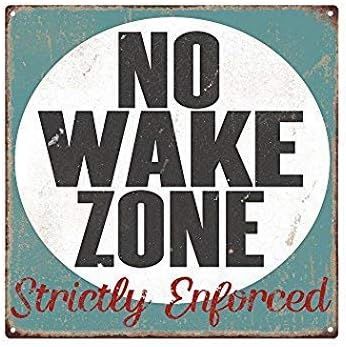 Kexle Tin Sign Metal Signs No Wake Zone Vintage 8 x 8 inches Personalized Wall Decor | Amazon (US)