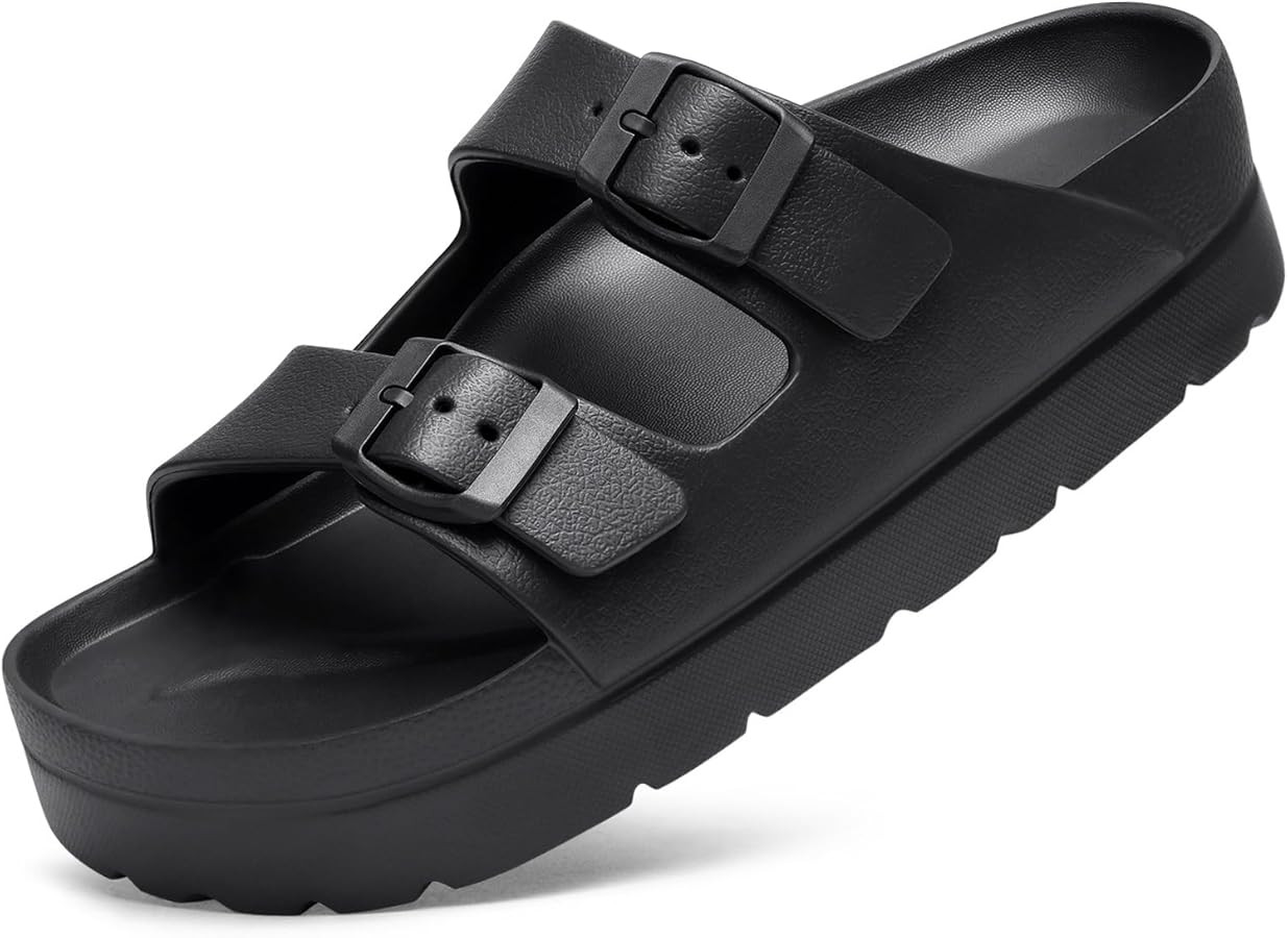 shevalues Women\u2019s Platform Sandals with Arch Support, Lightweight Cloud Slides with Adjustab... | Amazon (US)