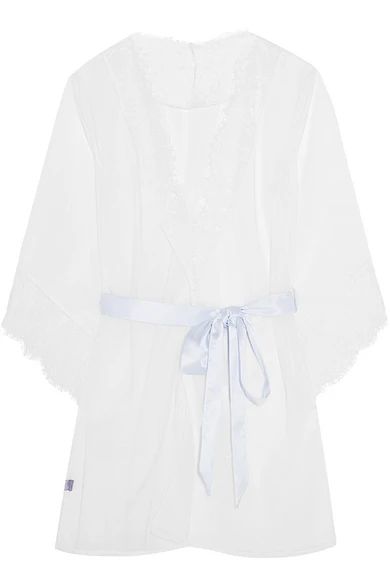 Idalia lace-trimmed tulle robe | NET-A-PORTER (US)