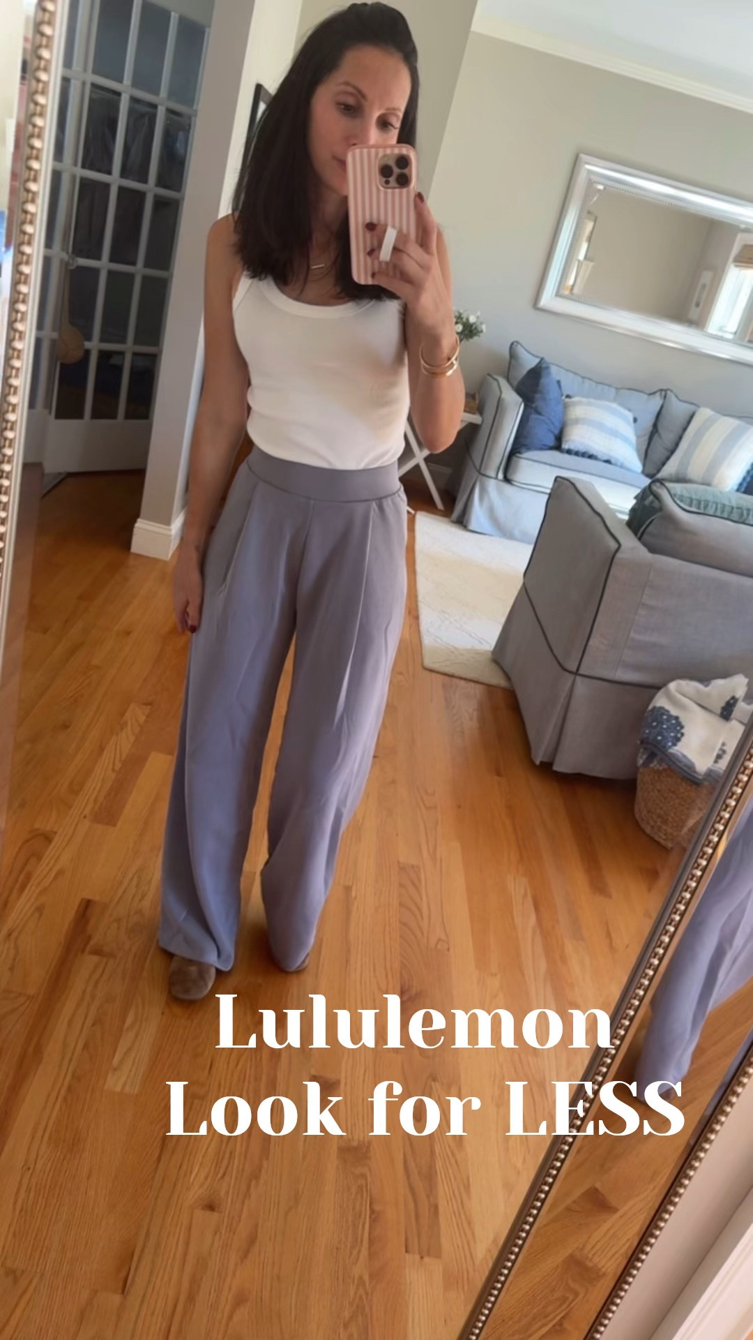 Wearing an Xs in the pants. Color is grey blue  !



#LTKSaleAlert #LTKActive #LTKOver40