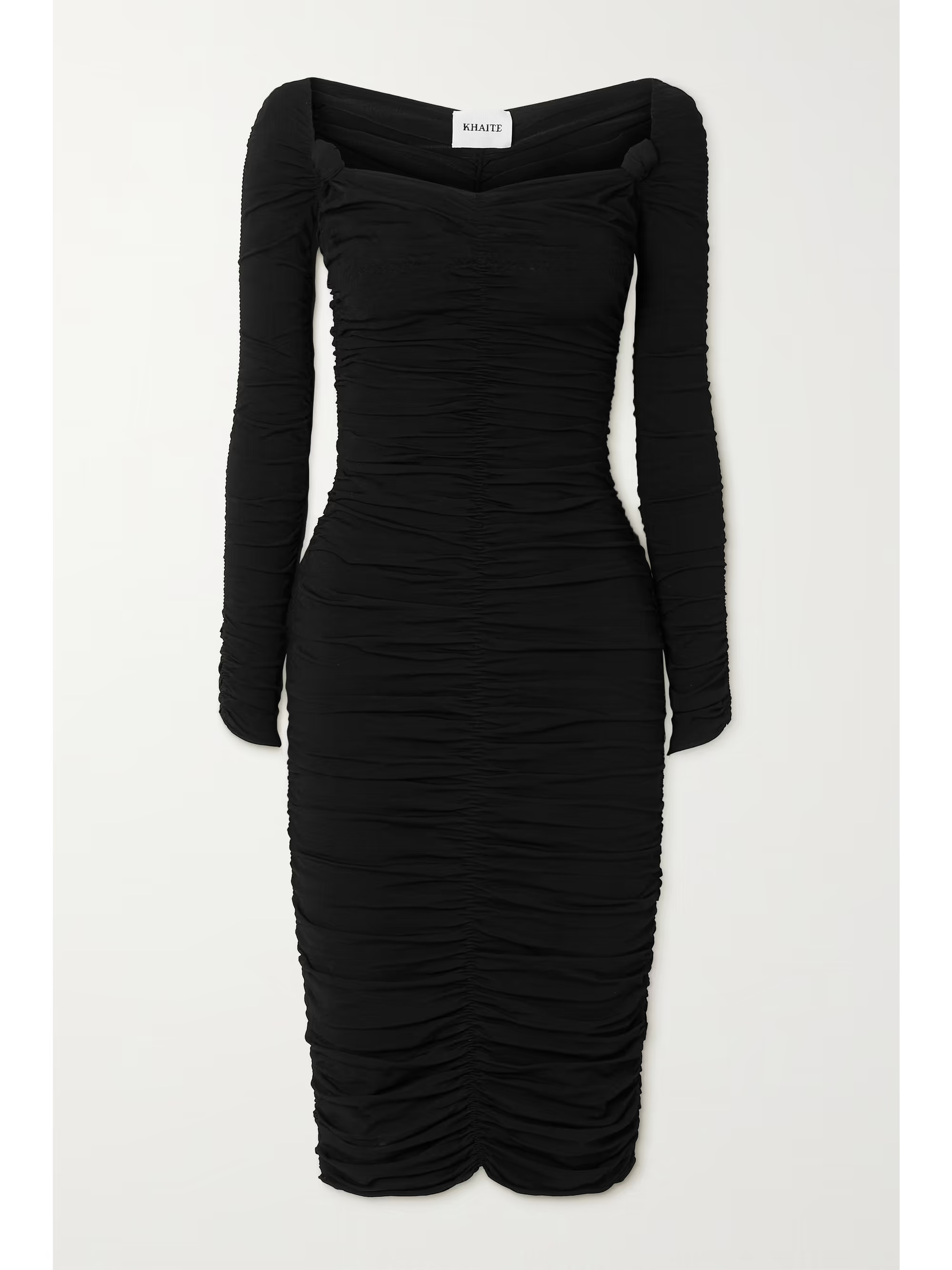 Charmaine ruched stretch-knit midi dress | NET-A-PORTER (US)
