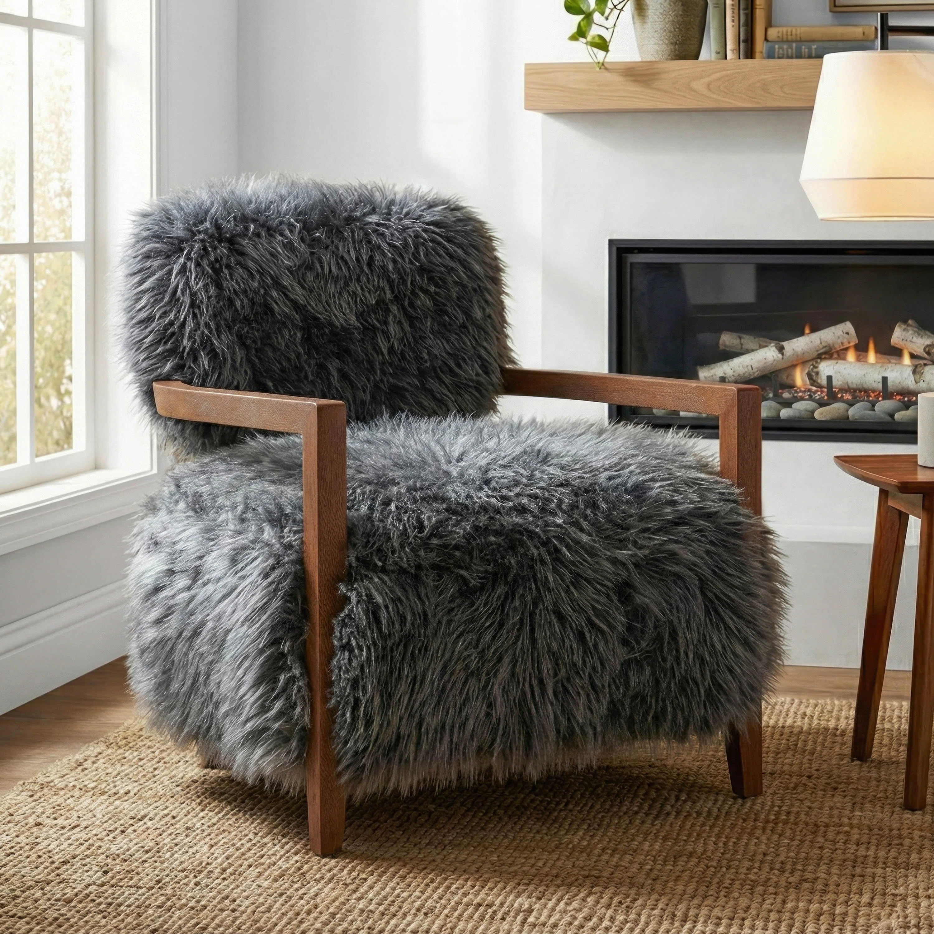 Tilton Soft Long-Haired Upholstered Accent Chair | Wayfair North America